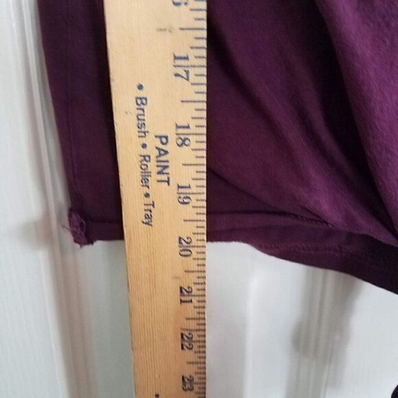 On Fire XL Tee Shirt Making Money Moves Maroon Knot Tie Front Hem Cotton Casual - Picture 5 of 11